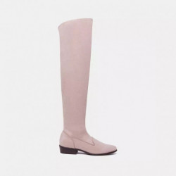 Stivale in pelle beige -...