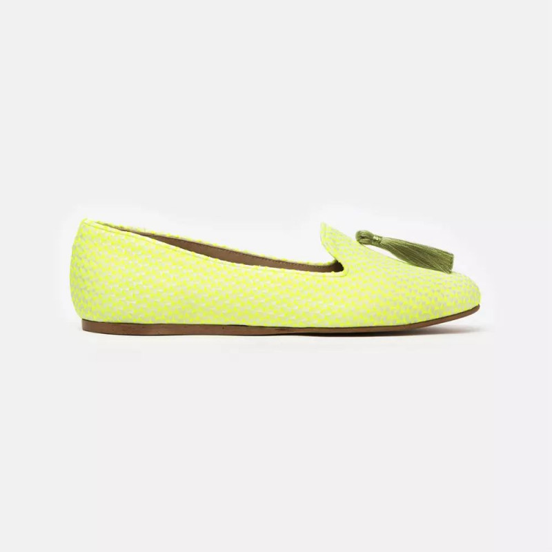 Scarpa piatta in pelle gialla - EU40/US10