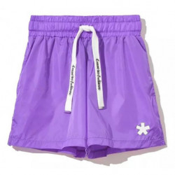 Pantaloncini in nylon viola...