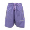 Pantaloncini in poliestere viola - S