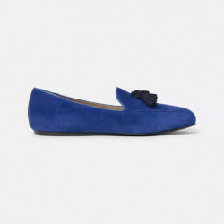 Mocassino in pelle blu -...