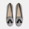 Scarpa piatta in pelle grigia - EU38.5/US8.5