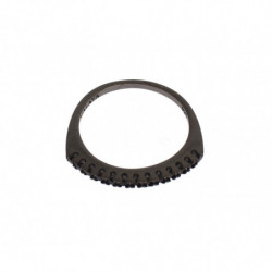 Anello da donna in argento 925 rodiato nero CZ - EU49 - US5