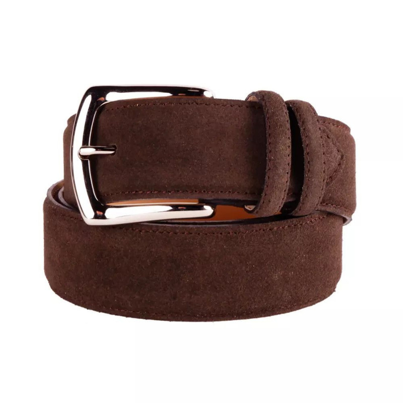 Cintura In Vitello Marrone - 130CM / 50INCH