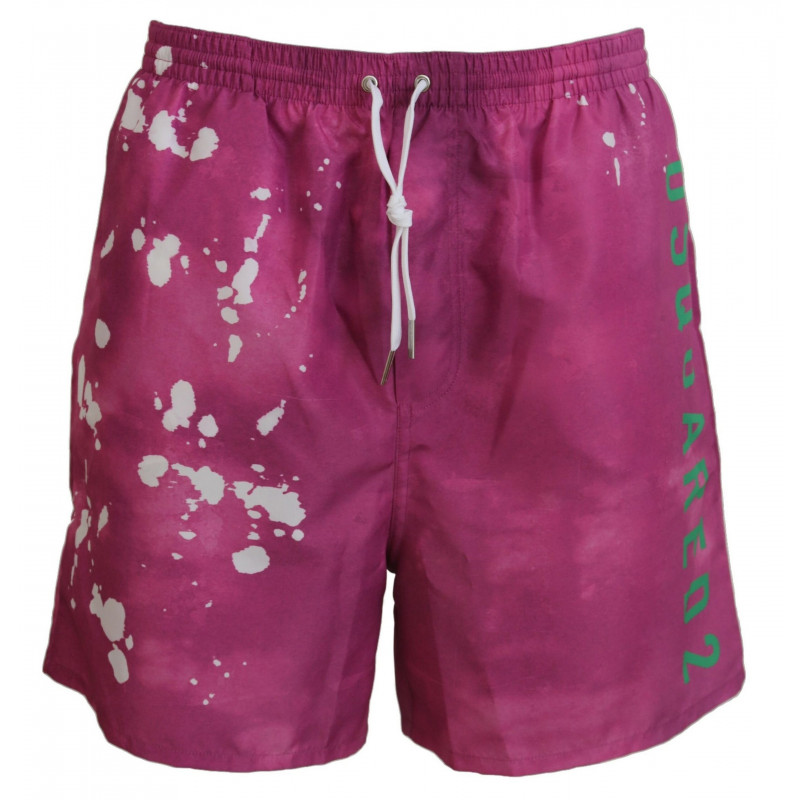 Costumi da bagno da uomo con logo rosa tie-dye da spiaggia - IT48 - M