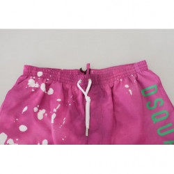 Costumi da bagno da uomo con logo rosa tie-dye da spiaggia - IT48 - M