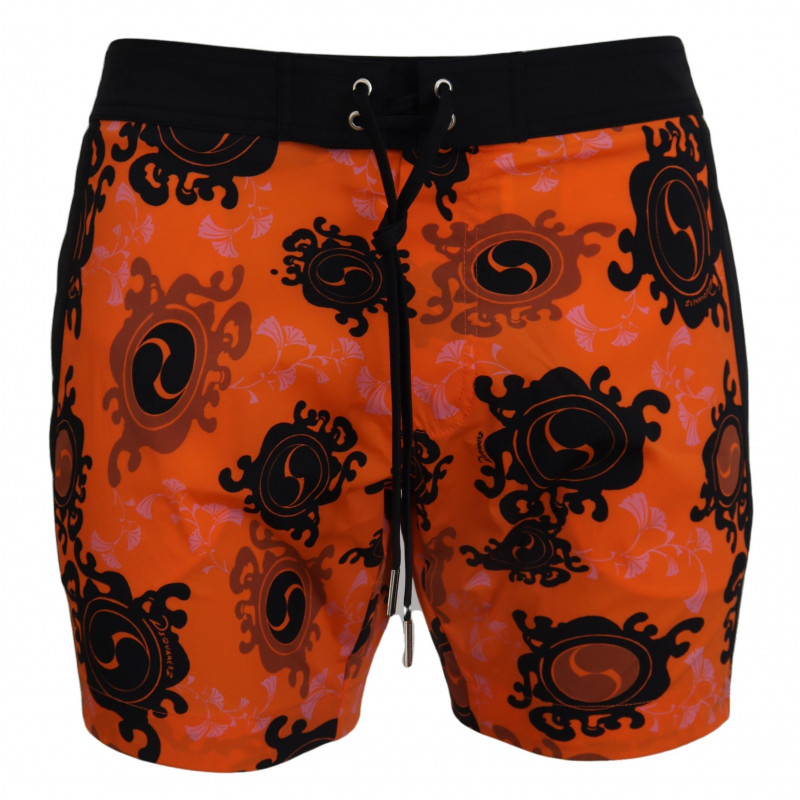 Costumi da bagno pantaloncini da spiaggia da uomo stampati neri ara