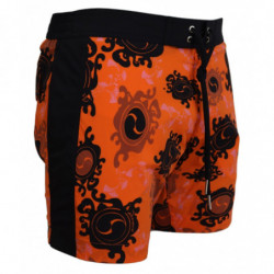 Costumi da bagno pantaloncini da spiaggia da uomo stampati neri ara