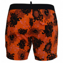 Costumi da bagno pantaloncini da spiaggia da uomo stampati neri ara