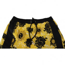 Costumi da bagno pantaloncini da spiaggia da uomo stampati neri gia