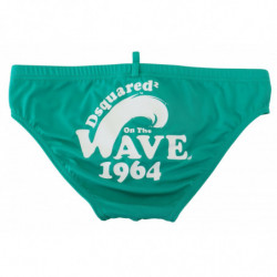 Costumi da bagno da uomo con stampa logo verde bianco - IT48 - M