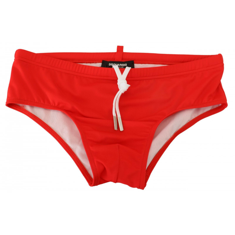 Costume da bagno slip da uomo con stampa ICON rosso nero - IT48 - M