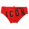 Costume da bagno slip da uomo con stampa ICON rosso nero - IT48 - M