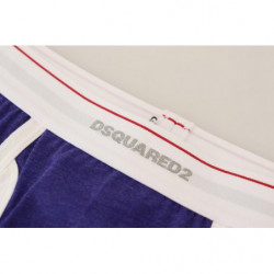 Intimo da uomo in cotone elasticizzato con logo blu bianco - IT5 - M