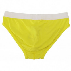 Intimo uomo slip modale elasticizzato con logo giallo bianco - IT5 - M