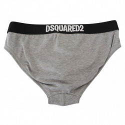 Biancheria intima da uomo cotone elasticizzato logo DSURF grigio -