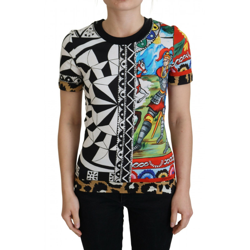 Top esclusivo da donna con stampa multicolore - IT36-XXS