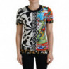 Top esclusivo da donna con stampa multicolore - IT36-XXS