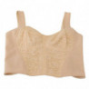 Top in reggiseno con corsetto bustier corto beige - IT40-S