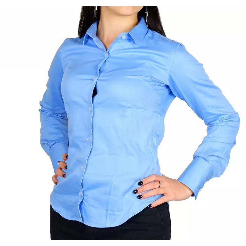 Camicia in cotone azzurro - XL