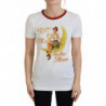Top pullover a maniche corte stampato bianco - IT40-S
