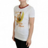 Top pullover a maniche corte stampato bianco - IT40-S