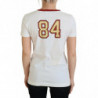 Top pullover a maniche corte stampato bianco - IT40-S