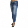 Jeans da ragazza cool denim corto vita bassa cotone blu - IT38 - XS