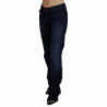 Jeans con pantaloni in denim dritto a vita bassa blu - W28