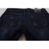 Jeans con pantaloni in denim dritto a vita bassa blu - W28