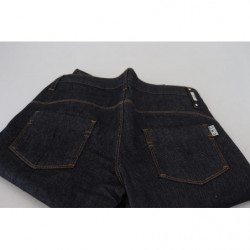 Jeans con pantaloni in denim dritto a vita bassa blu - W26