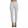 Pantaloni da donna bianchi affusolati a vita alta - IT38 - XS