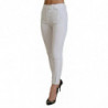 Pantaloni da donna bianchi affusolati a vita alta - IT38 - XS