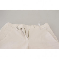 Pantaloni da donna bianchi affusolati a vita alta - IT38 - XS