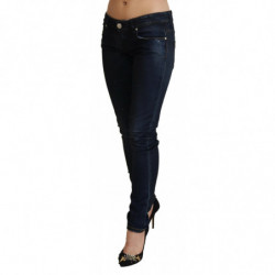 Jeans denim da donna slim fit a vita bassa blu - W26
