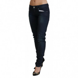 Jeans denim da donna slim fit a vita bassa blu - W26