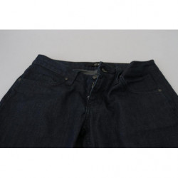 Jeans denim da donna dritti a vita bassa blu scuro - W28