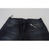 Jeans in denim di cotone slim fit a vita bassa lavati blu - W26