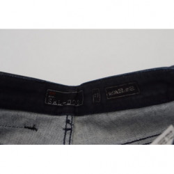 Jeans in denim di cotone slim fit a vita bassa lavati blu - W26