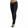 Jeans in denim di cotone slim fit a vita bassa lavati neri - W26