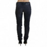 Jeans in denim di cotone slim fit a vita bassa lavati neri - W26