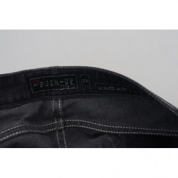 Jeans in denim di cotone slim fit a vita bassa lavati neri - W26