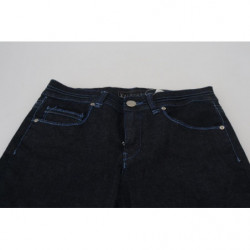 Jeans denim da donna slim fit a vita bassa blu scuro - W26
