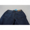 Jeans in denim di cotone blu a vita bassa con gamba svasata - W24