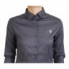 Top con colletto stampato a maniche lunghe grigio - IT38 - XS