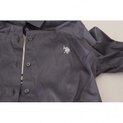 Top con colletto stampato a maniche lunghe grigio - IT38 - XS