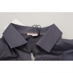 Top con colletto stampato a maniche lunghe grigio - IT38 - XS