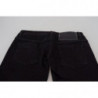 Jeans in denim di cotone slim fit neri a vita bassa - W26