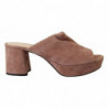 Sandali Camoscio pelle scamosciata rosa scuro Scarpe tacco largo -
