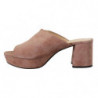 Sandali Camoscio pelle scamosciata rosa scuro Scarpe tacco largo -